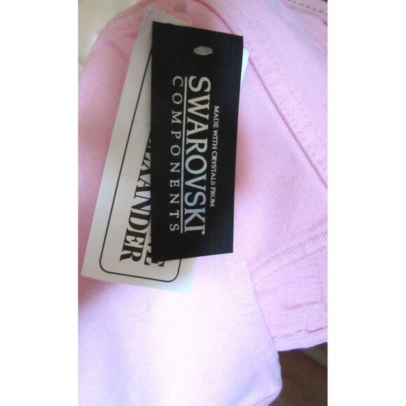 New w Tags, Christine Alexander Pink Cotton Vest w Swarovski Crystals Large - Picture 6 of 7